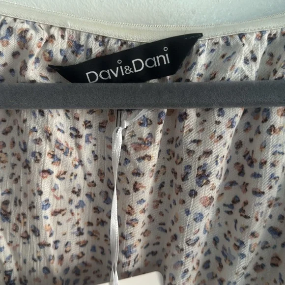 DAVI & DANI Leopard Print Blouse SZ 3X new W tags - Picture 2 of 3